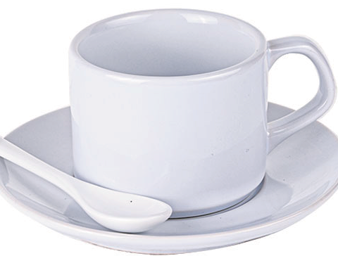 Porselen Nescafe seti — İthal beyaz